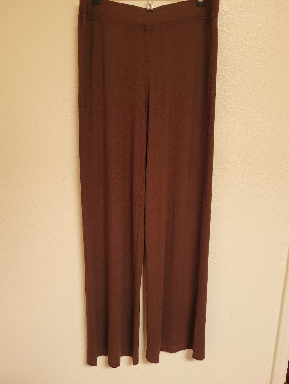 Marine Layer Wide-Leg Knit Pants in Brown